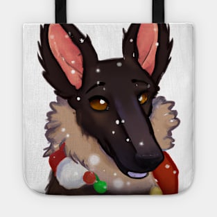 Cute Belgian Shepherd Drawing Tote