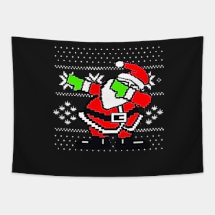 Dabbing Santa Ugly Christmas T-Shirt Tapestry