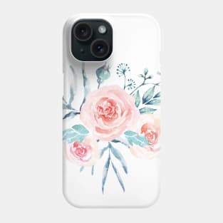 Pink Watercolor Rose Phone Case