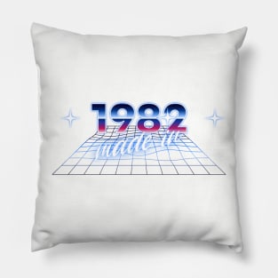 Made in 1982 retro vintage style Pillow