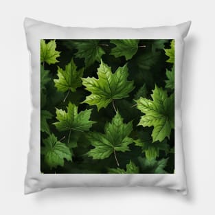 Green Leaves Pattern 15 Pillow