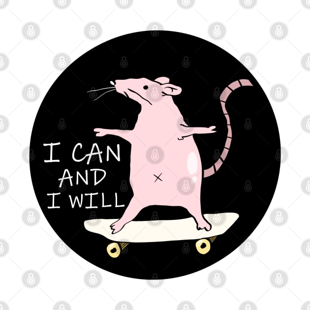 I can and i will - Skateboarding Mouse by Linys