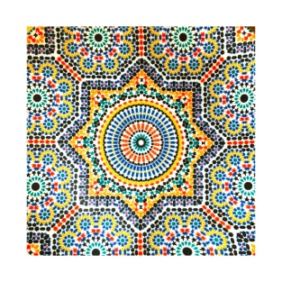 Exotic Colorful Moroccan Tile Design T-Shirt