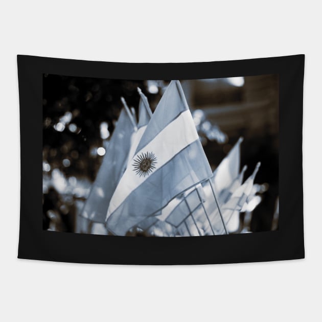 Argentinian Flags - Buenos Aires Tapestry by Kat C.