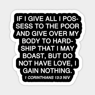 1 Corinthians 13:3 Bible Verse NIV Text Magnet