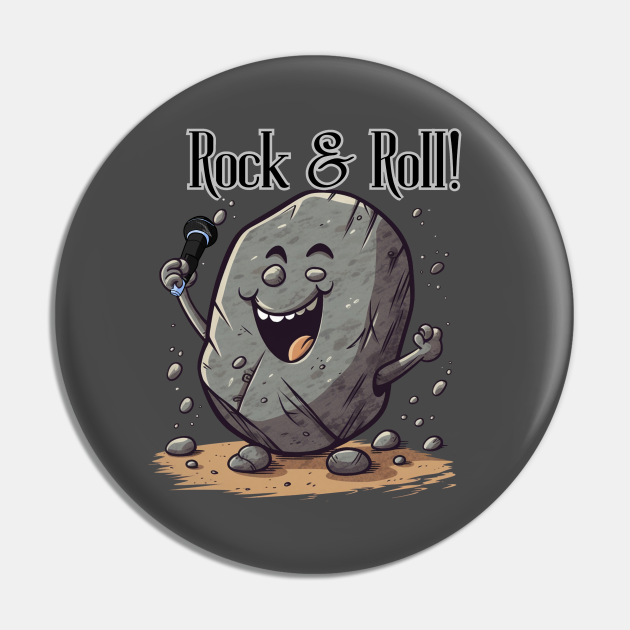 Rock & Roll; Rock Pun, Microphone, Rock Music Rock And Roll Pin