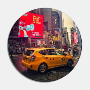 The Yellow Cab in Times Square, Manhattan, NYC Pin