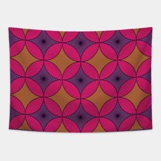 Purple and Pink Vintage Circles Tapestry