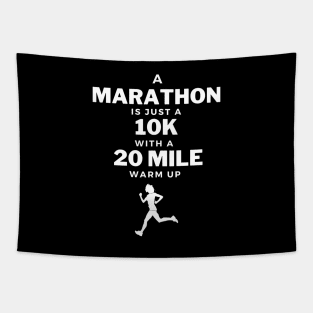 Funny Marathon Runner Tapestry