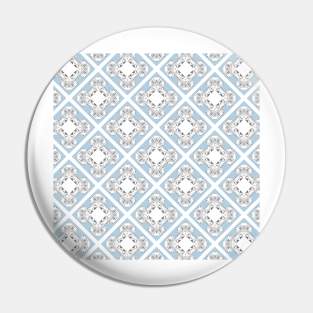 blue boat pattern Pin