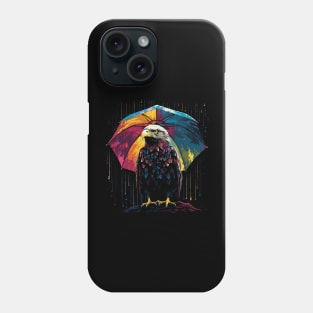 Eagle Rainy Day With Umbrella Phone Case