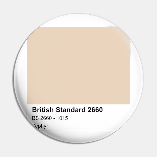 Zephyr Pastel Pink British Standard 1015 Colour Swatch Pin by mwcannon