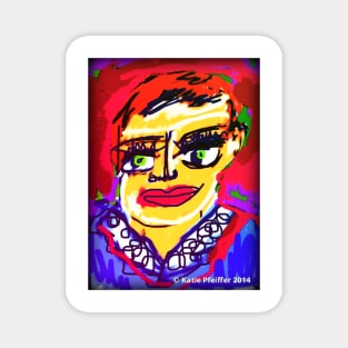 Gender Neutral Person Digital Drawing Design Magnet