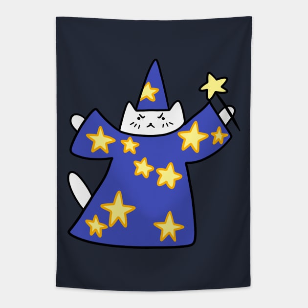 Wizard Cat Tapestry by saradaboru