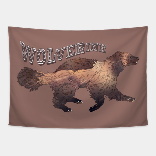 Wolverine Tapestry by O GRIMLEY