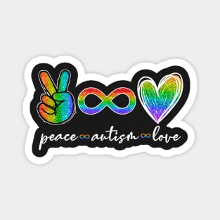 Peace Autism Love Infinity Symbol Autism Awareness Magnet