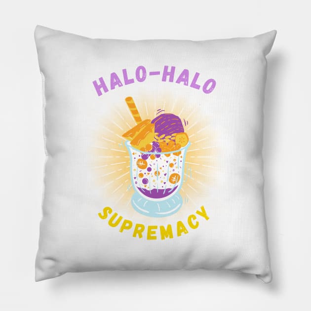 halo-halo supremacy filipino food Pillow by Moonwing