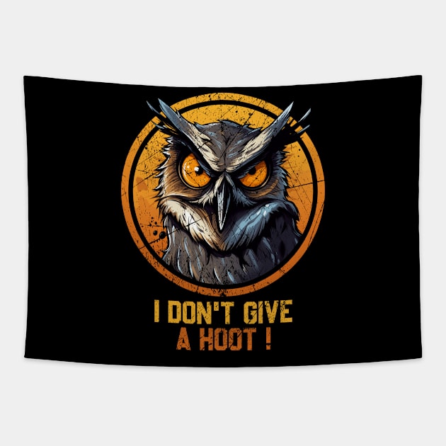 I Don't Give a Hoot Tapestry by TreehouseDesigns