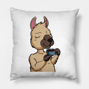 Llama drinking coffee - Coffee drinker Pillow