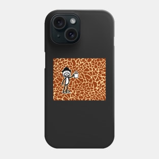 GG Coffee Guy Stick Figure Giraffe Print Phone Case