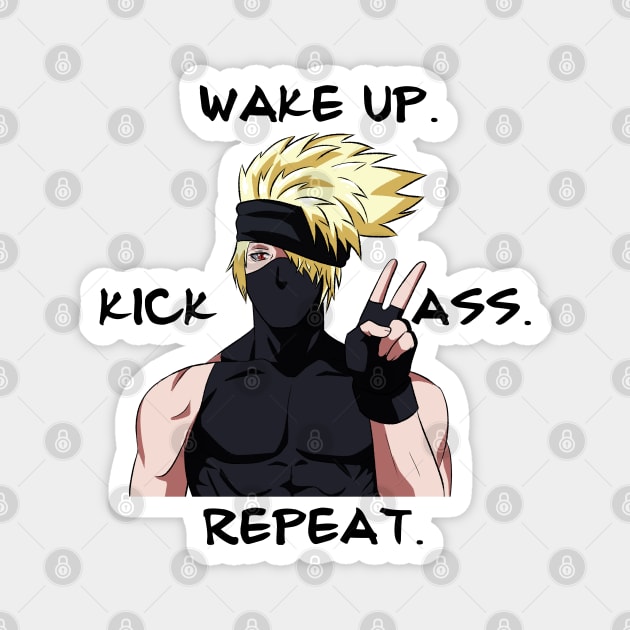 Anime badass motivational poster Magnet by Doya