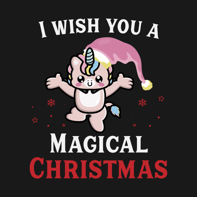 I Wish You a Magical Christmas Sweet Unicorn by Novelty-art