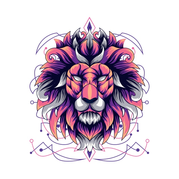lion head front by SHINIGAMII