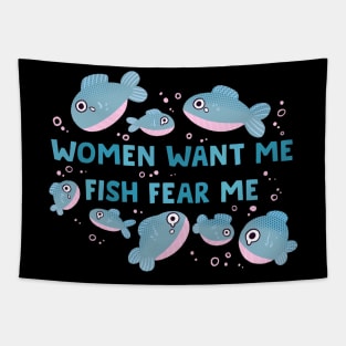 women want me fish fear me Tapestry