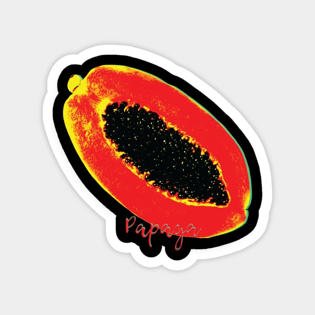 Fruit Identity Papaya Magnet by emma17