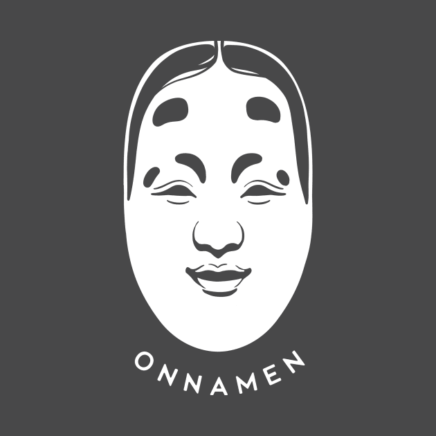 Traditional Japanese Masks, Onnamen, stylized design by croquis design