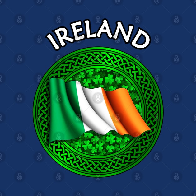 Irish Flag Clover Celtic Knot - Ireland by Taylor'd Designs