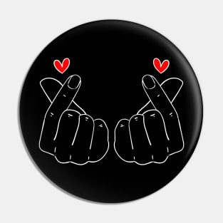 Double Finger Heart Pin