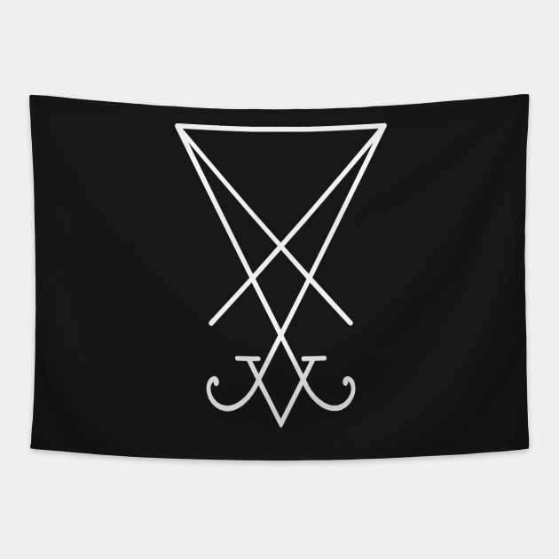 Sigil of Lucifer - White Tapestry by GAz