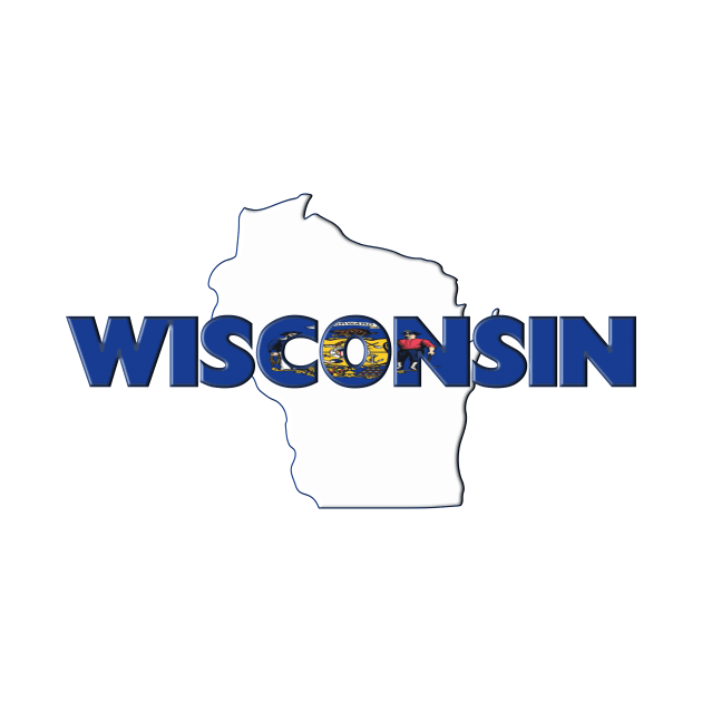 Wisconsin Colored State Letters by m2inspiration