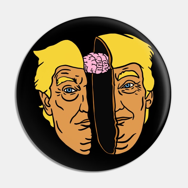 Donald Trump Brain Artwork Pin by isstgeschichte