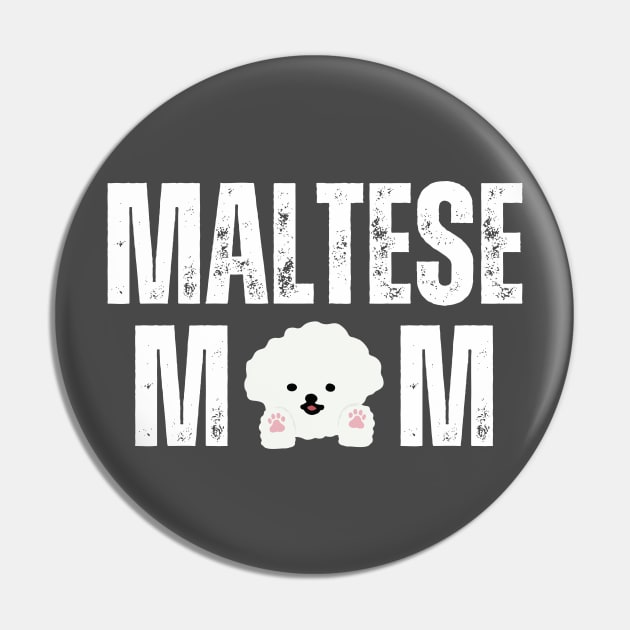 Maltese Mom Pin by twentysevendstudio