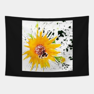 Splashy yellow floral pattern Tapestry