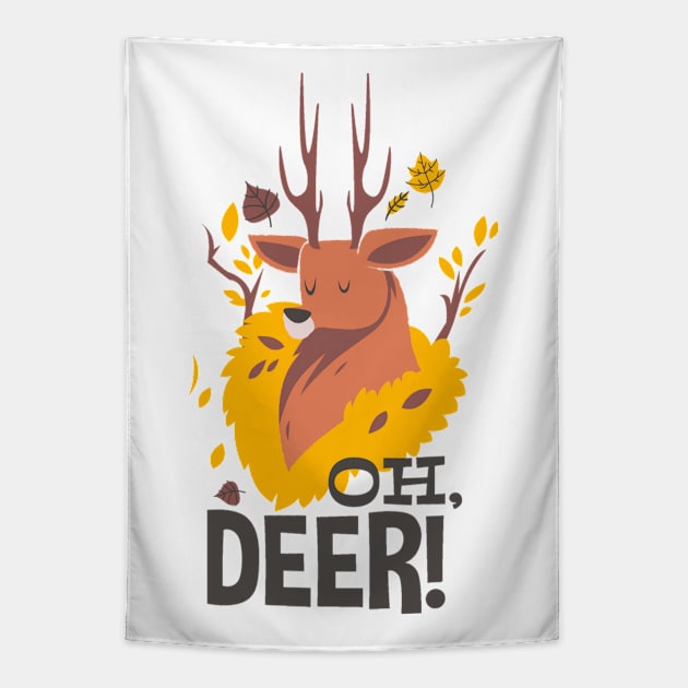 Oh, Deer! Tapestry by FUNKYTAILOR