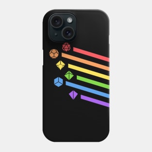 Rainbow Polyhedral Dice Set Phone Case