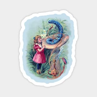 Alice in Wonderland and the Caterpillar Magnet