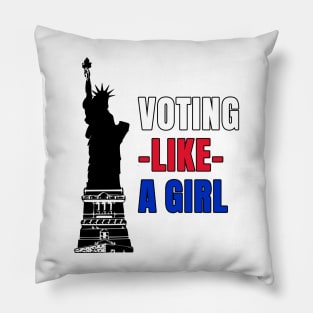 Voting Like a Girl Pillow