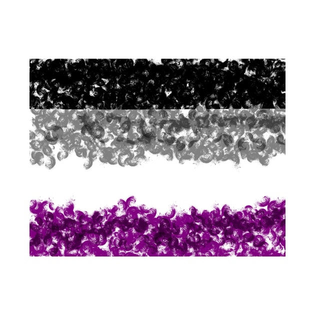 Asexual Flag Crosshatch Design by PurposelyDesigned