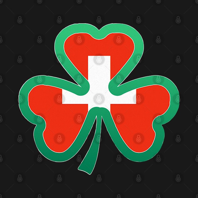 Swiss Flag for st patricks day, Irish Shamrock by Myteeshirts