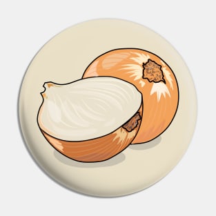 Onion cartoon illustration Pin