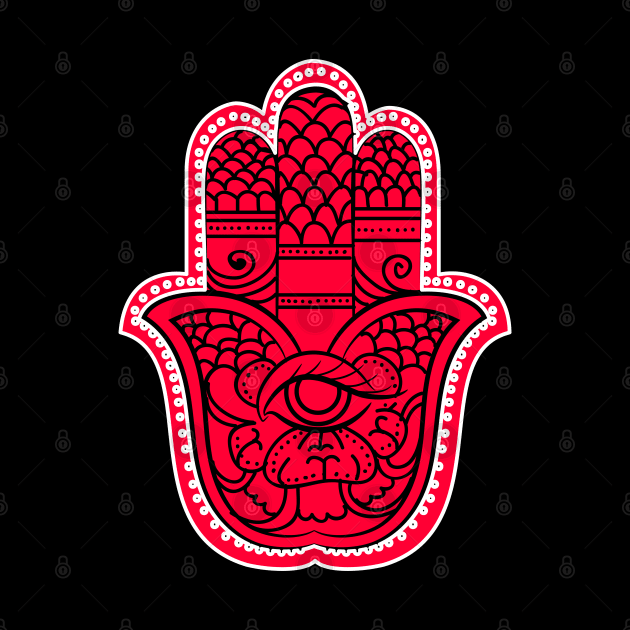 Hamsa Hand amulet. Hand of Fatima by CatCoconut-Art