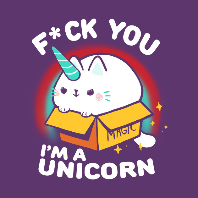 Funny Sassy Kitty Unicorn - Animal in a box - Kitty - Phone Case