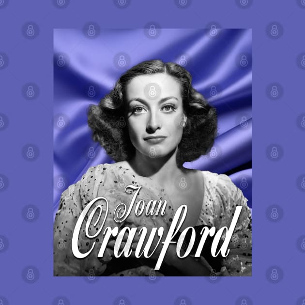 Joan Crawford Purple background by CrazyPencilComics