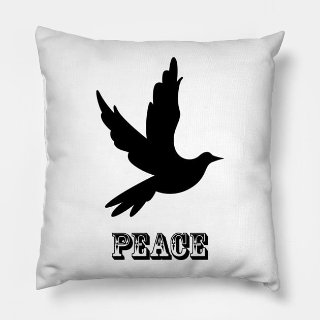 Peace Dove Pillow by markmurphycreative