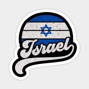 Israel Flag Retro Style Magnet