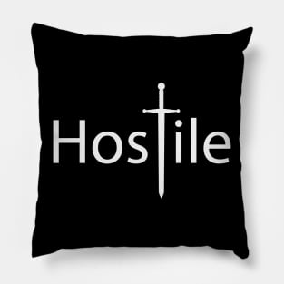 Hostile artistic typography design Pillow